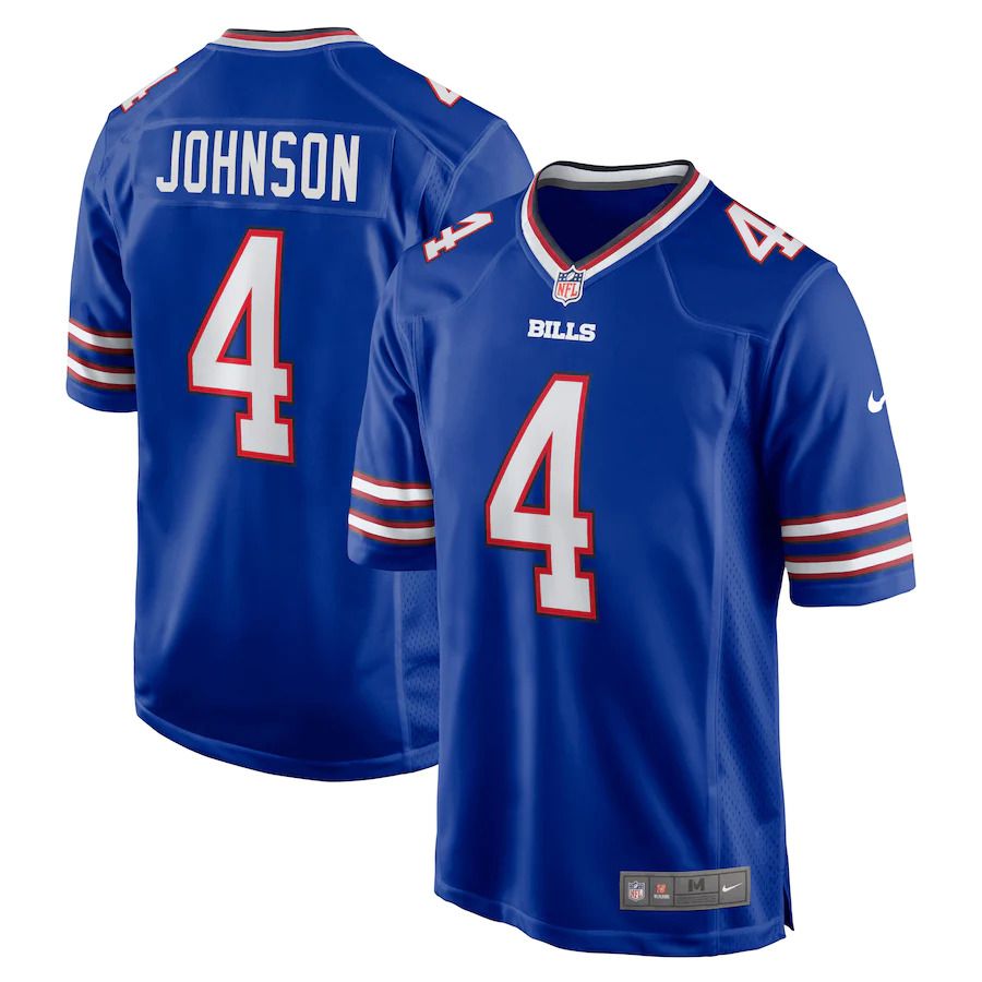 Men Buffalo Bills #4 Jaquan Johnson Nike Royal Game NFL Jersey->buffalo bills->NFL Jersey